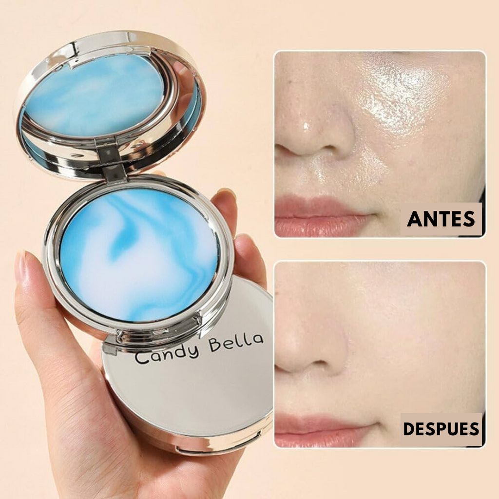 ✨ Candy Bella – Polvo Prensado Control de Brillo ✨